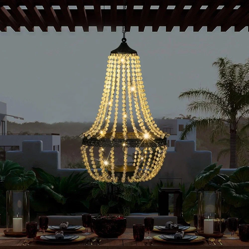 Solar Hanging Lantern Chandelier 28